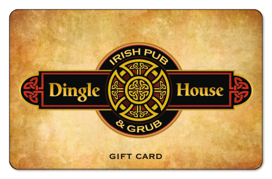 dingle house celtic knot logo on a parchment background